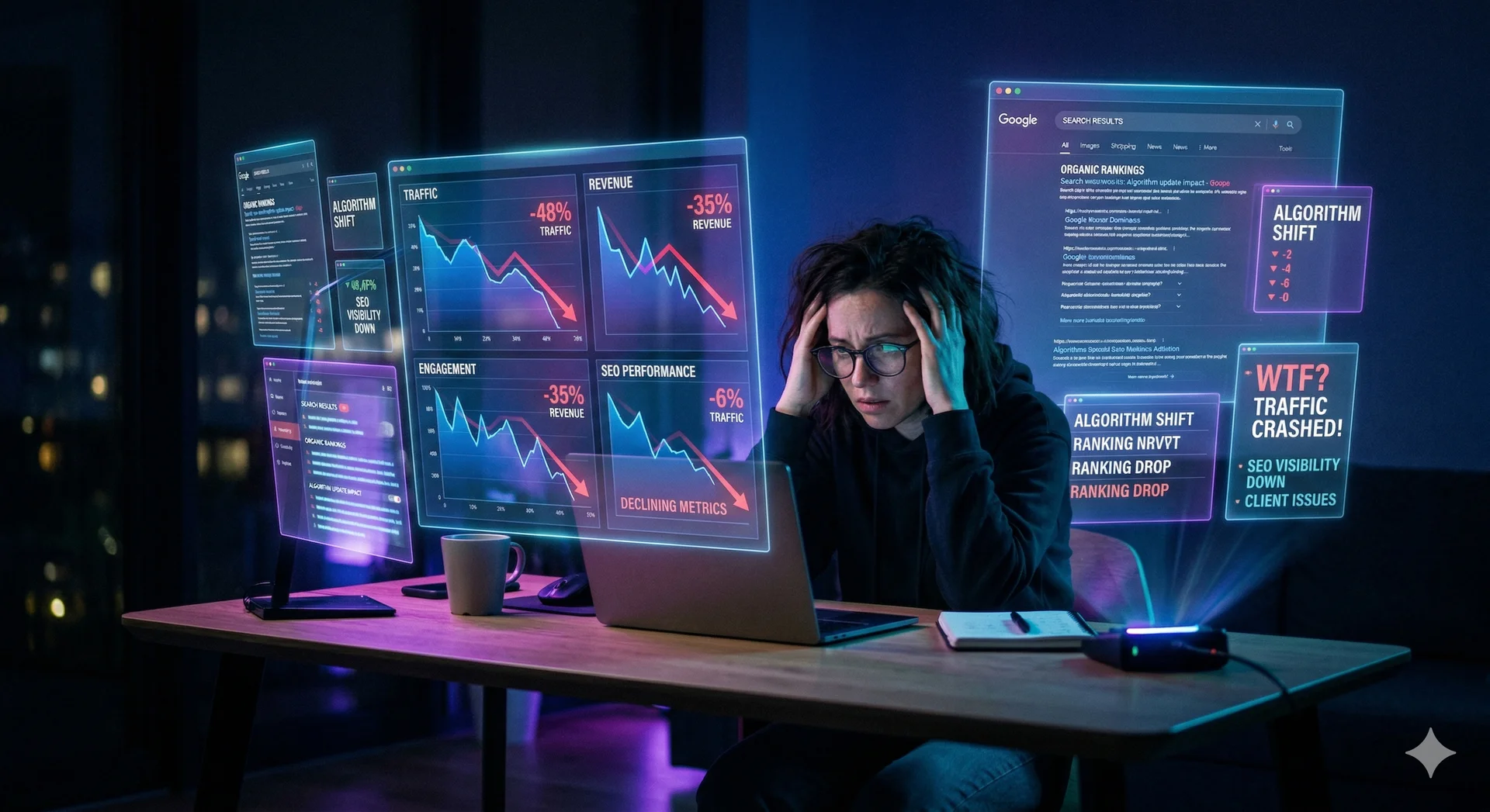 프리랜서와 AI 에이전트 협업 일러스트