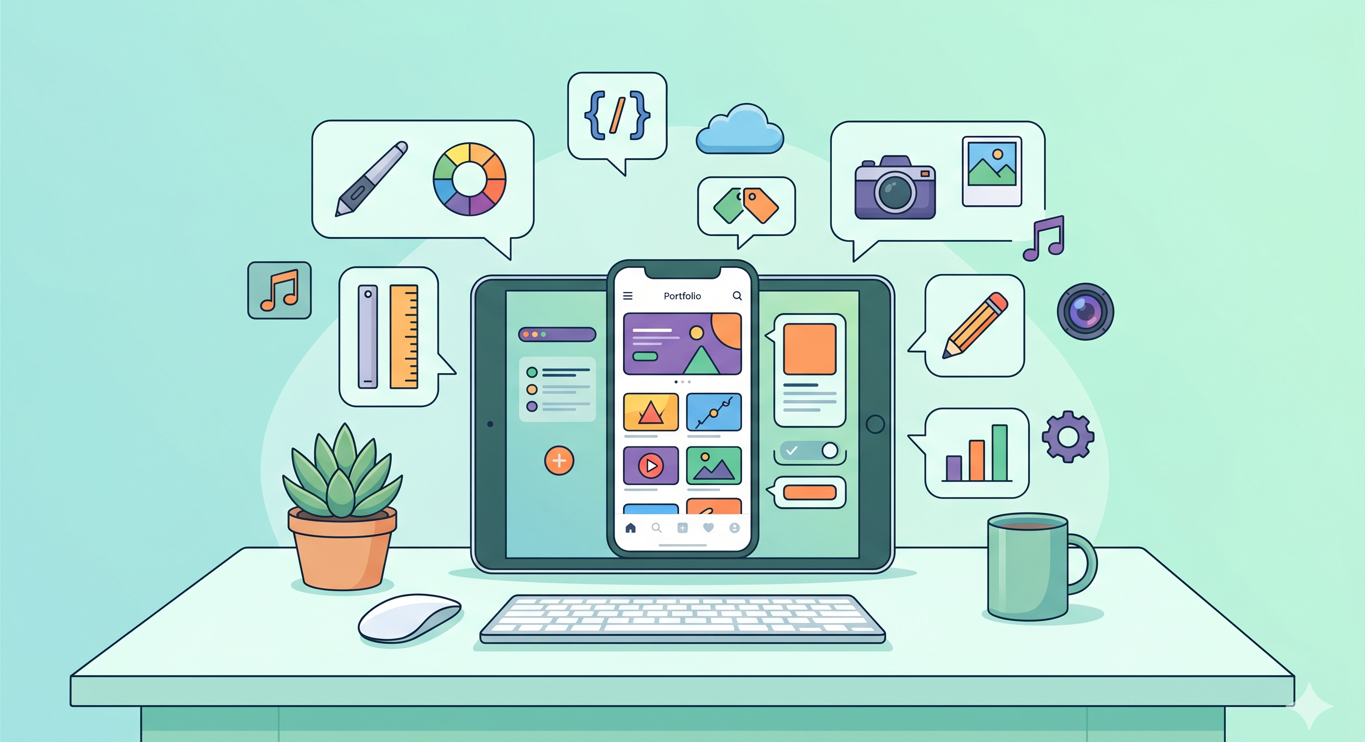 2026 프리랜서 포트폴리오 디자인 워크스페이스