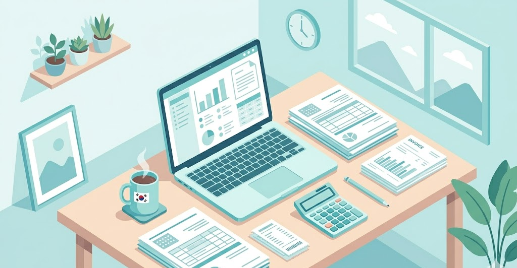 홈택스 종합소득세 신고 화면 일러스트