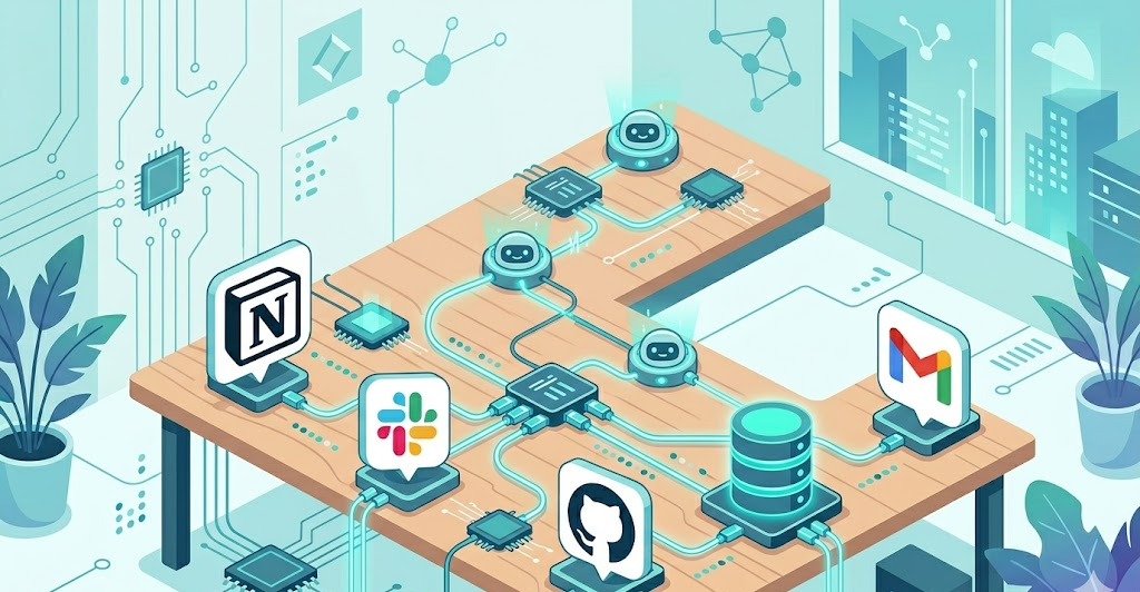 MCP로 Slack·Notion·Gmail·DB가 하나의 AI 비서로 통합된 워크플로우